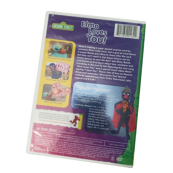 Lot of 4 Sesame Street Elmo Dvd's, Including his first movie Elmo - Grouchland - Picture 9 of 9